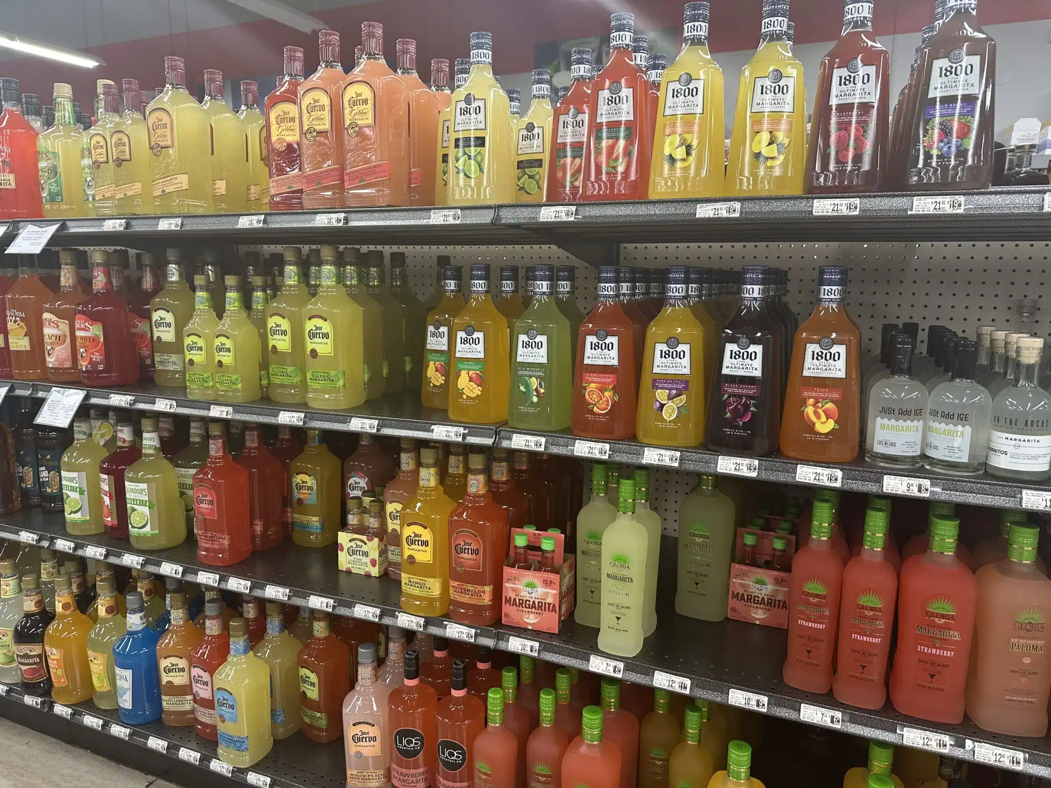 You can't buy liquor at all on Sundays or major holidays.